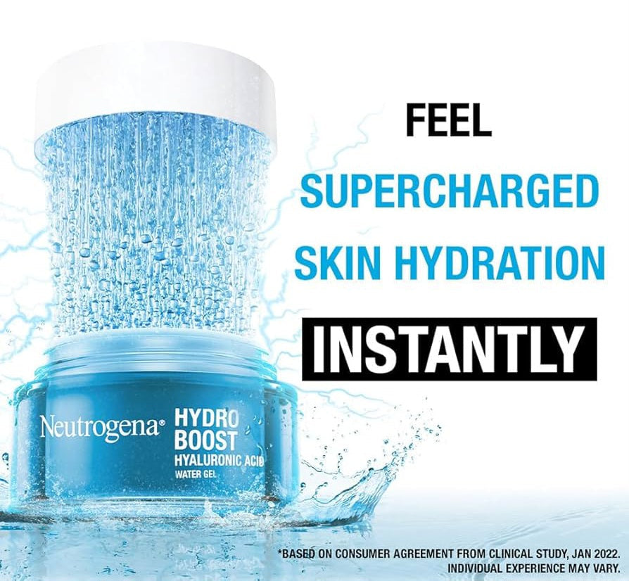 Neutrogena Face Moisturizer Water Gel, Hydro Boost, Normal To Combination Skin, Lightweight and Oil-free, 100% Alcohol Free